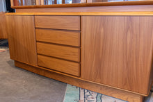 Load image into Gallery viewer, Vintage Teak Sideboard/Hutch with Lighted Glass Topper