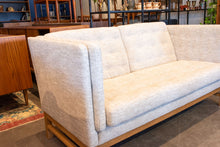 Load image into Gallery viewer, Restored set of Two Danish Upholstered Sofa's with White Oak Base