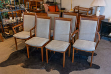 Load image into Gallery viewer, Restored Afromosia Dining Chair Set of Six