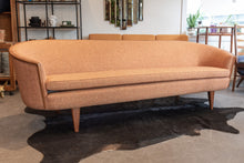 Load image into Gallery viewer, Restored Teak Framed Barrel Sofa