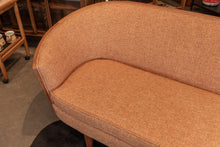 Load image into Gallery viewer, Restored Teak Framed Barrel Sofa