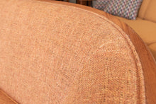 Load image into Gallery viewer, Restored Teak Framed Barrel Sofa