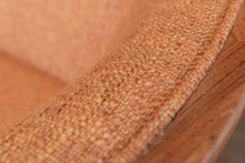 Load image into Gallery viewer, Restored Teak Framed Barrel Sofa