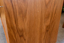 Load image into Gallery viewer, Vintage Teak Tambour Door Office Cabinet