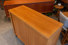 Load image into Gallery viewer, Vintage Teak Tambour Door Office Cabinet