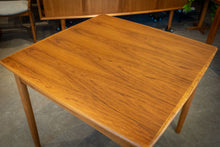 Load image into Gallery viewer, Restored Square Teak Drawleaf Dining Table