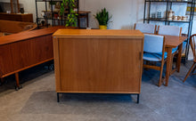Load image into Gallery viewer, Vintage Teak Tambour Door Office Cabinet