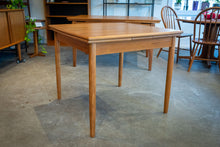 Load image into Gallery viewer, Restored Square Teak Drawleaf Dining Table