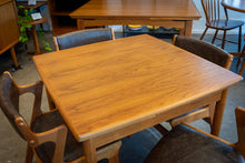 Load image into Gallery viewer, Restored Square Teak Drawleaf Dining Table