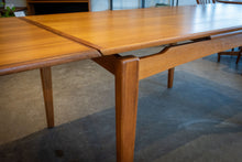 Load image into Gallery viewer, Restored Teak Drawleaf Dining Table