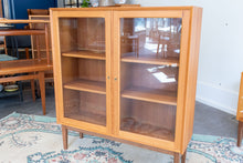 Load image into Gallery viewer, Vintage Teak Locking Glass Display Cabinet