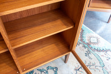 Load image into Gallery viewer, Vintage Teak Locking Glass Display Cabinet