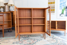 Load image into Gallery viewer, Vintage Teak Locking Glass Display Cabinet
