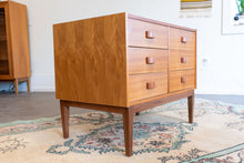 Load image into Gallery viewer, Teak Cabinet on Solid Walnut Legs