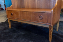 Load image into Gallery viewer, Vintage Teak Bookshelf / Cabinet on Custom Base