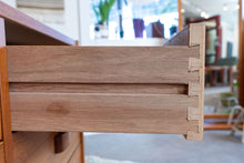 Load image into Gallery viewer, Teak Cabinet on Solid Walnut Legs
