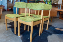 Load image into Gallery viewer, Vintage Reupholstered Oak Dining Chairs