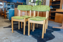 Load image into Gallery viewer, Vintage Reupholstered Oak Dining Chairs