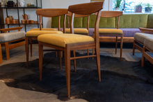 Load image into Gallery viewer, Reupholstered Vintage Sapele Dining Chairs - Set of Six