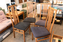 Load image into Gallery viewer, Tall Back Teak Dining Chairs - Set of Four
