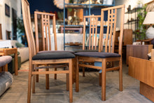 Load image into Gallery viewer, Tall Back Teak Dining Chairs - Set of Four