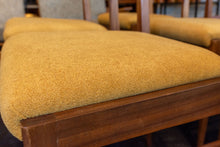 Load image into Gallery viewer, Reupholstered Vintage Sapele Dining Chairs - Set of Six