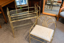 Load image into Gallery viewer, Vintage Brass Vanity with Stool