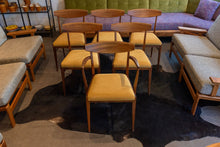 Load image into Gallery viewer, Reupholstered Vintage Sapele Dining Chairs - Set of Six