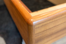Load image into Gallery viewer, Restored Vintage Teak Queen Bed with Bedside Tables