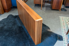 Load image into Gallery viewer, Restored Vintage Teak Queen Bed with Bedside Tables