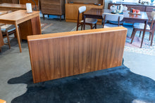 Load image into Gallery viewer, Restored Vintage Teak Queen Bed with Bedside Tables