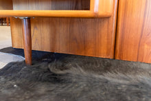 Load image into Gallery viewer, Restored Vintage Teak Queen Bed with Bedside Tables
