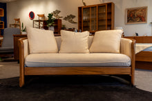 Load image into Gallery viewer, Vintage Oak Framed Sofa and Love Seat