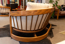 Load image into Gallery viewer, Vintage Oak Framed Sofa and Love Seat