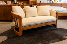 Load image into Gallery viewer, Vintage Oak Framed Sofa and Love Seat