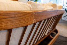 Load image into Gallery viewer, Vintage Oak Framed Sofa and Love Seat
