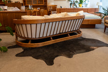 Load image into Gallery viewer, Vintage Oak Framed Sofa and Love Seat