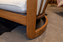 Load image into Gallery viewer, Vintage Oak Framed Sofa and Love Seat