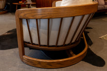 Load image into Gallery viewer, Vintage Oak Framed Sofa and Love Seat