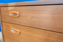 Load image into Gallery viewer, Vintage Teak Four Drawer Dresser with Optional Mirror