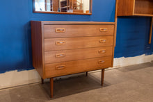 Load image into Gallery viewer, Vintage Teak Four Drawer Dresser with Optional Mirror