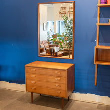 Load image into Gallery viewer, Vintage Teak Four Drawer Dresser with Optional Mirror