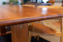 Load image into Gallery viewer, Restored Solid Teak Trestle Dining Table