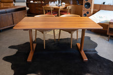 Load image into Gallery viewer, Restored Solid Teak Trestle Dining Table