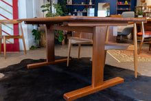 Load image into Gallery viewer, Restored Solid Teak Trestle Dining Table