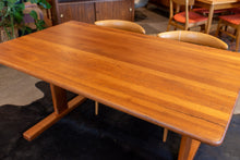 Load image into Gallery viewer, Restored Solid Teak Trestle Dining Table