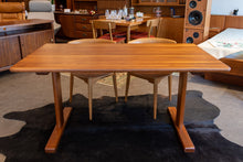 Load image into Gallery viewer, Restored Solid Teak Trestle Dining Table