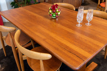 Load image into Gallery viewer, Restored Solid Teak Trestle Dining Table