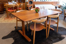 Load image into Gallery viewer, Restored Solid Teak Trestle Dining Table
