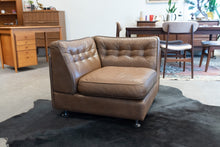 Load image into Gallery viewer, Vintage 1970's Vatne Møbler Leather Corner Seat